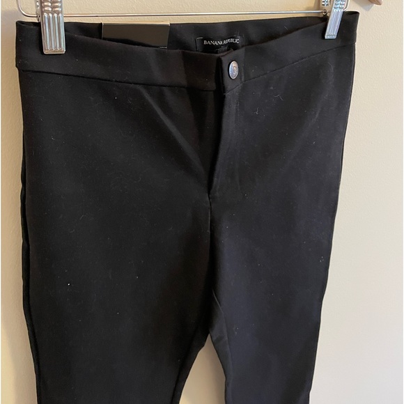 Size 4 New Banana Republic Black Skinny Leg Slacks - Picture 4 of 14